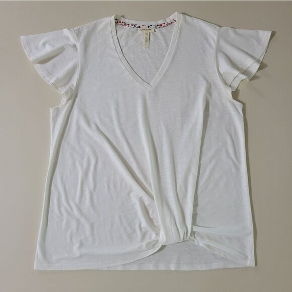 Matilda Jane White Pure Country Tee Flutter Sleeve Joanna Gaines - Picture 4 of 14
